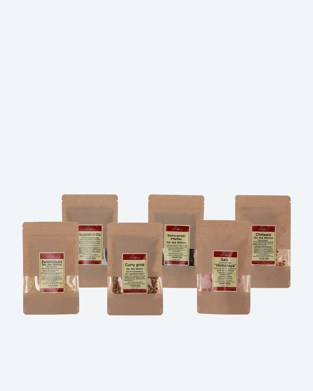Gewürzset für die Mühle, 6tlg.