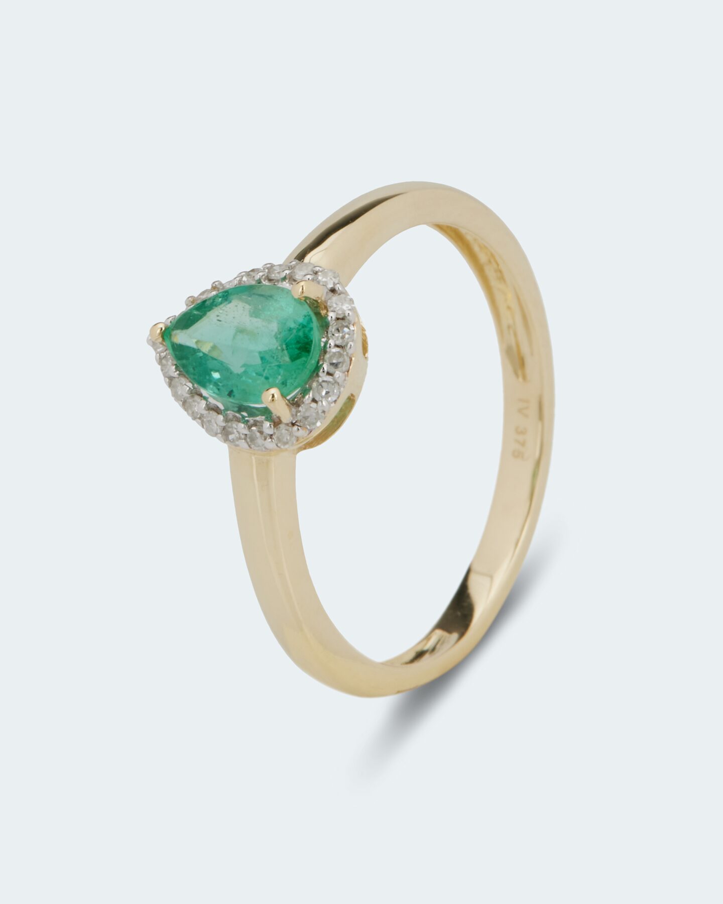 Produktabbildung für Ring mit Smaragd und Diamant