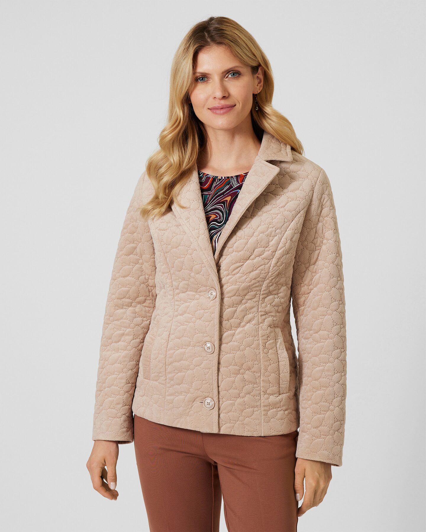 Produktabbildung für Stepp-Blazerjacke in Feincord-Optik