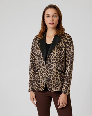 Blazer aus Velourslederimitat
