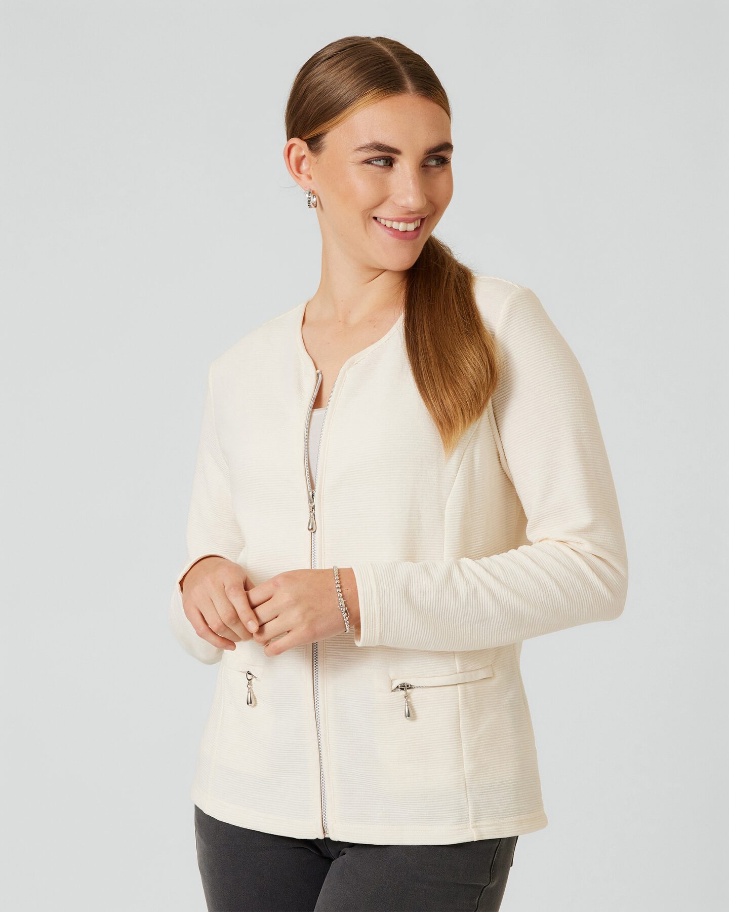 Produktabbildung für Cardigan mit Reißverschluss