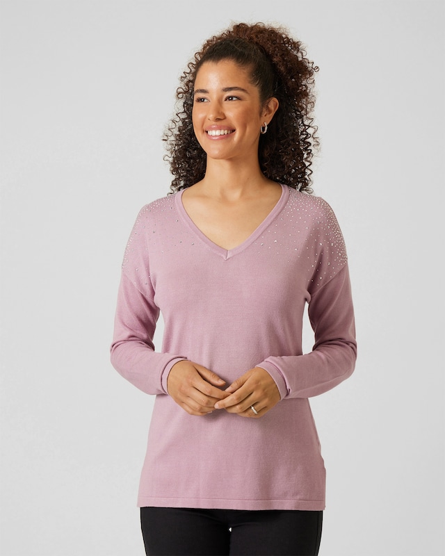 Pullover mit Strass