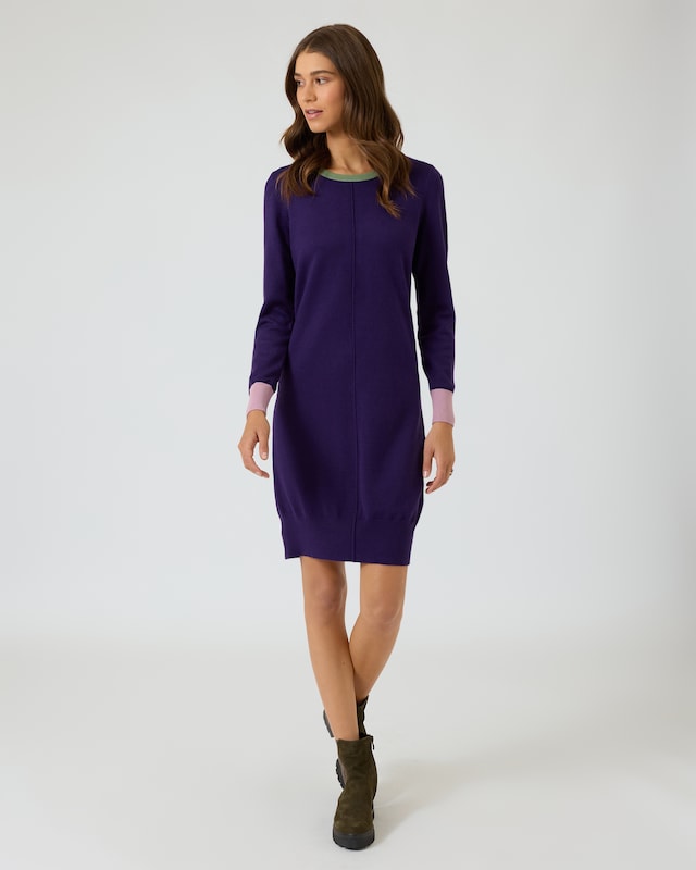 Strickkleid im Colourblock-Design