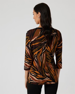 Longshirt mit Kontrastblende