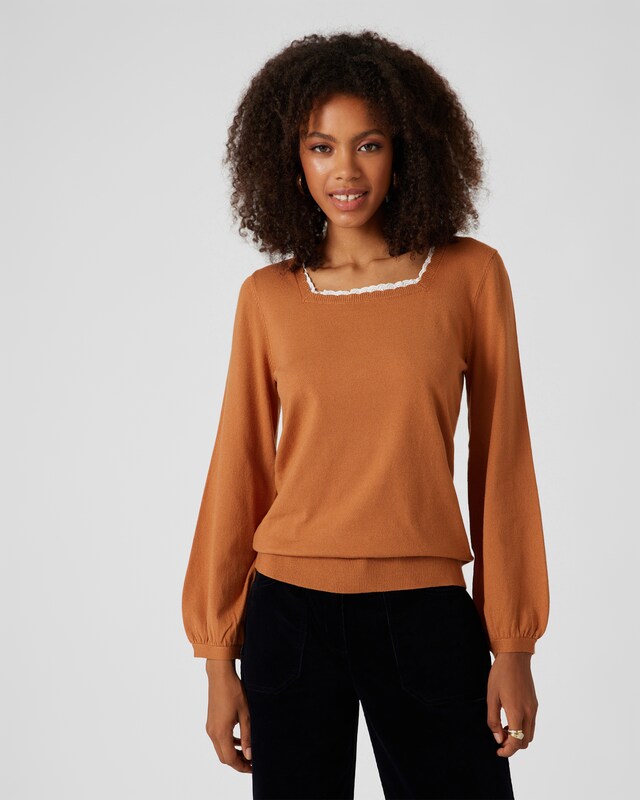 Pullover mit Karree-Ausschnitt