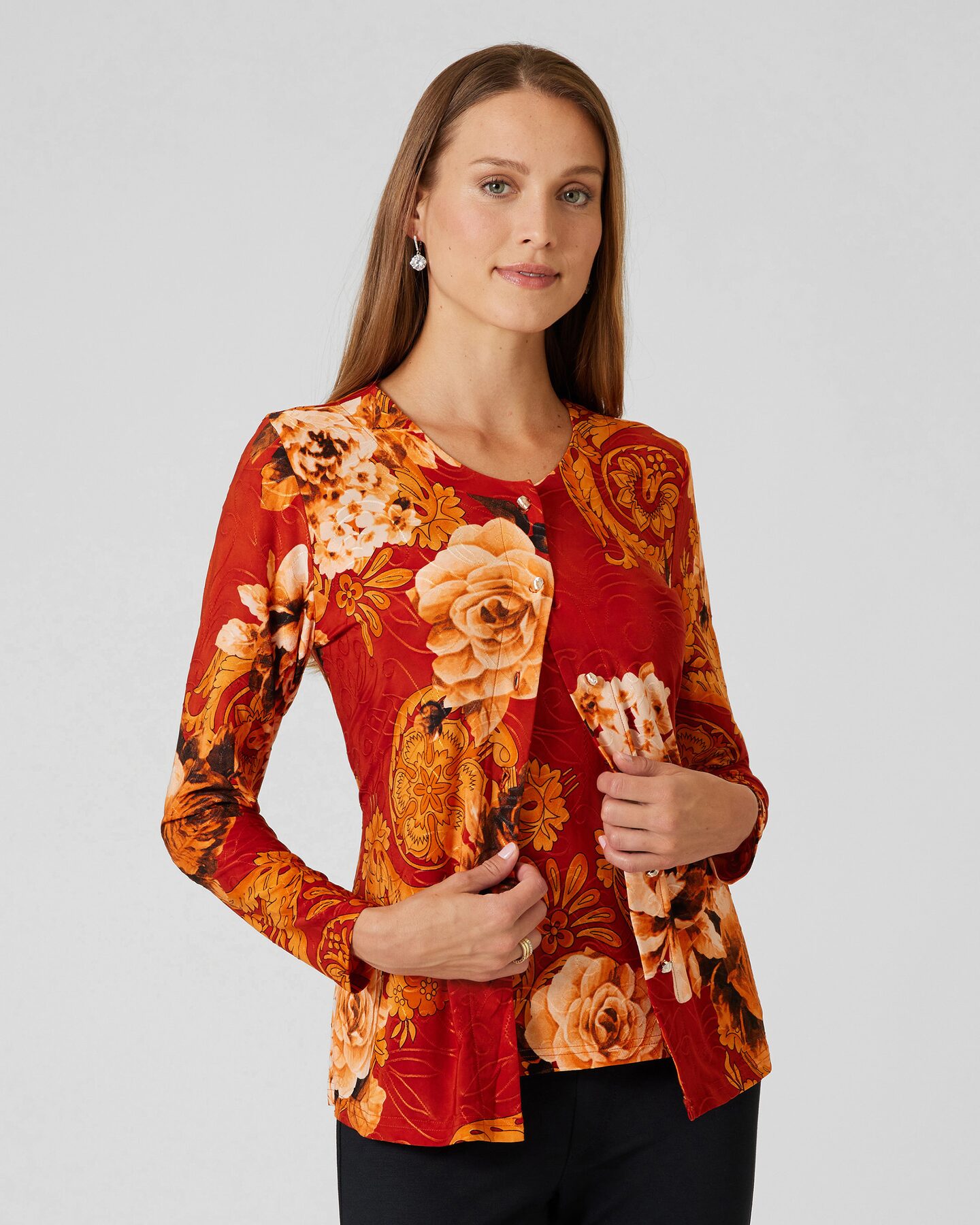 Produktabbildung für Jersey-Twinset mit Jacquard-Ornament