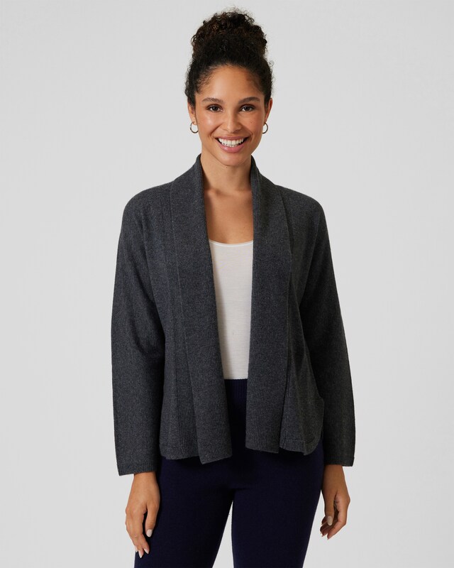 Cashmere-Blend Cardigan mit Schalkragen