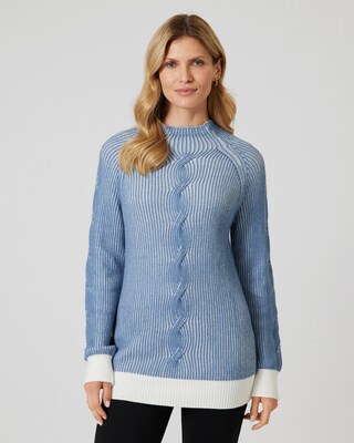 Strickpullover mit Zopfmuster