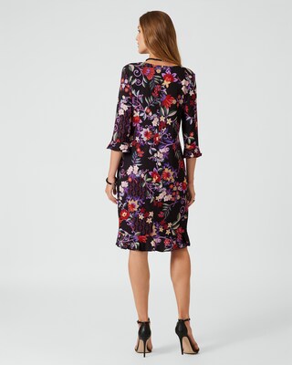 Etuikleid mit Blumen-Print