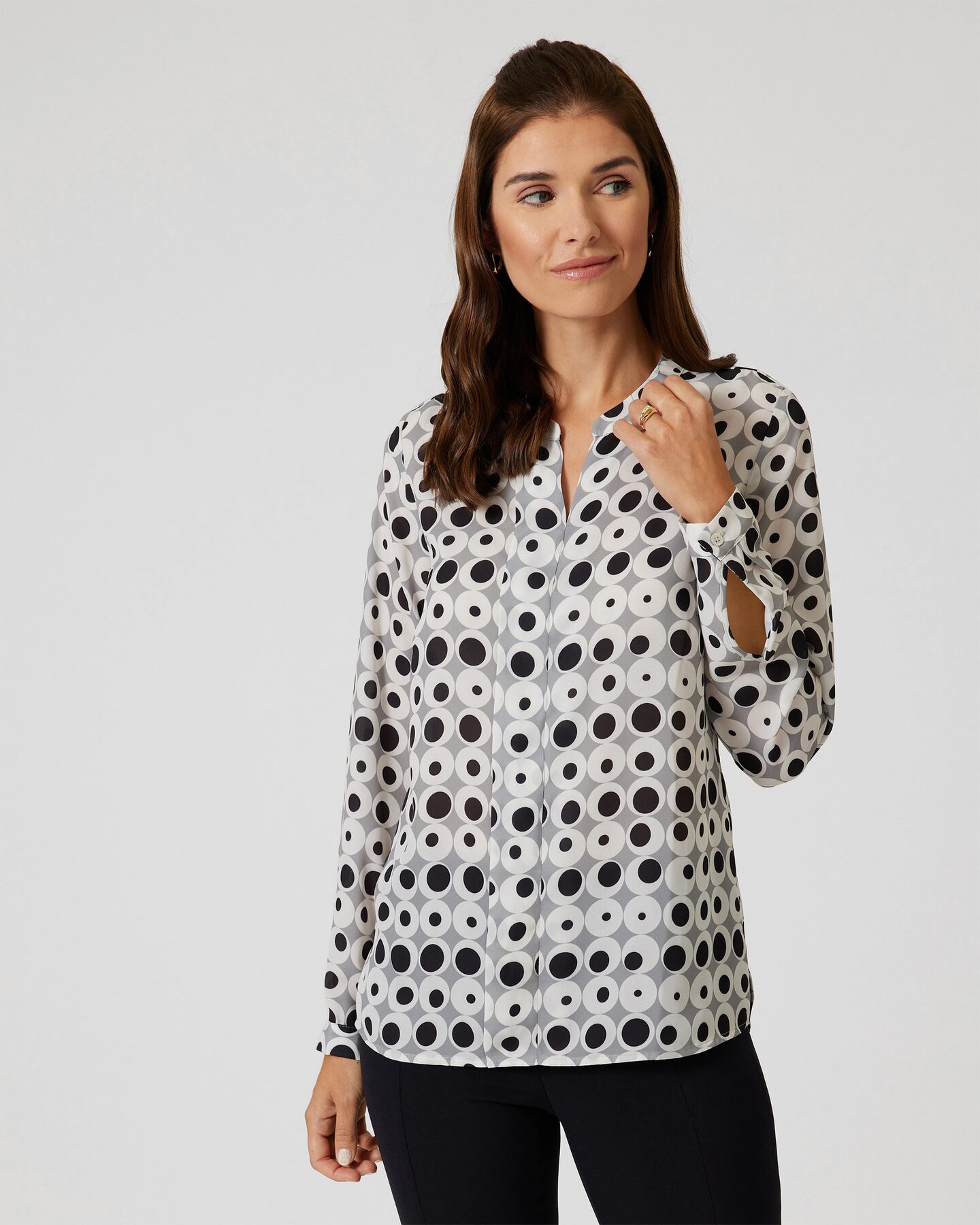 Produktabbildung für Bluse mit einseitiger Falte