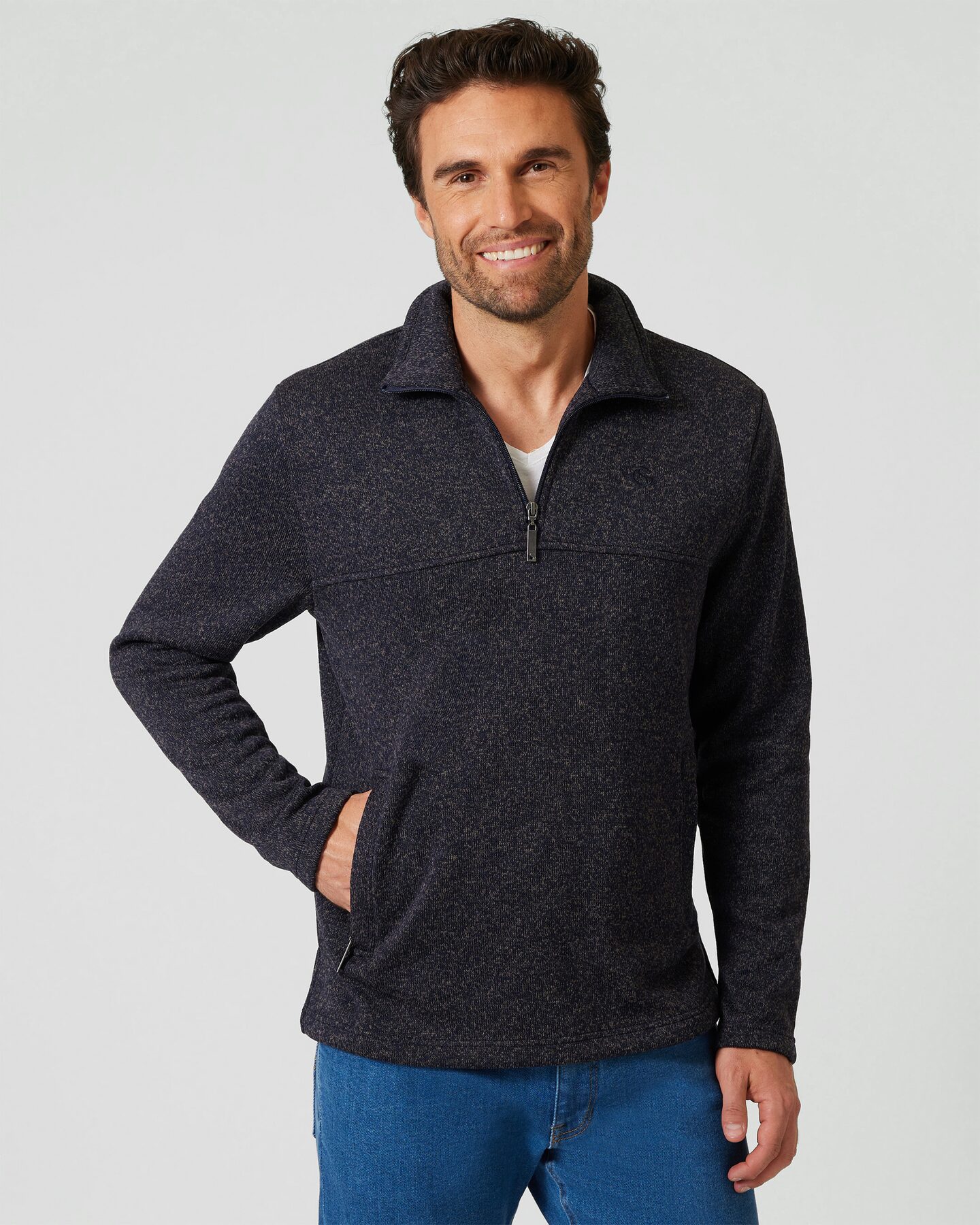 Produktabbildung für Strickfleece-Troyer