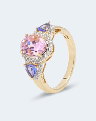 Ring mit Kunzit und Tansanit