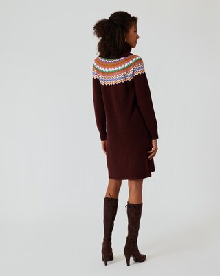 Strickkleid mit Norwegermuster