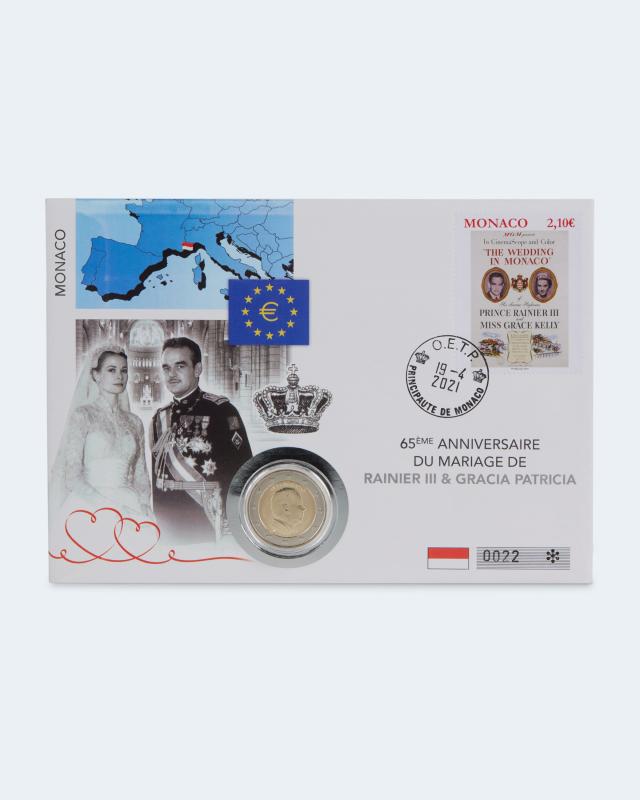 Produktabbildung für 2€-Numisbrief Monaco 65. Hochzeitstag