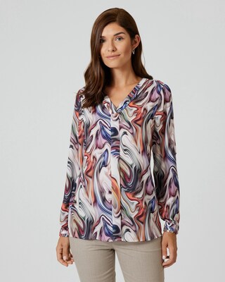 Bluse "Thea" mit Marmor-Print