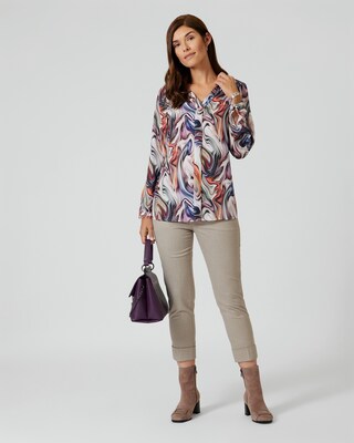 Bluse "Thea" mit Marmor-Print