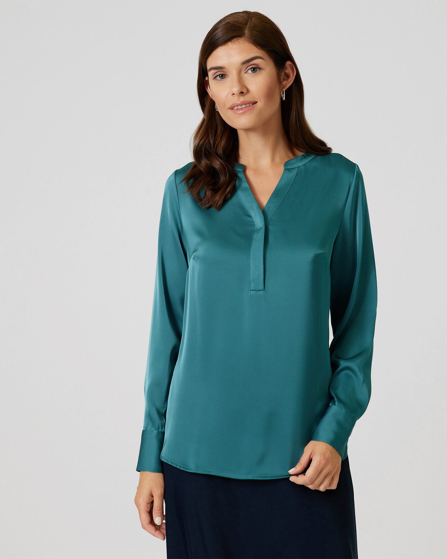 Produktabbildung für Bluse im Material-Mix