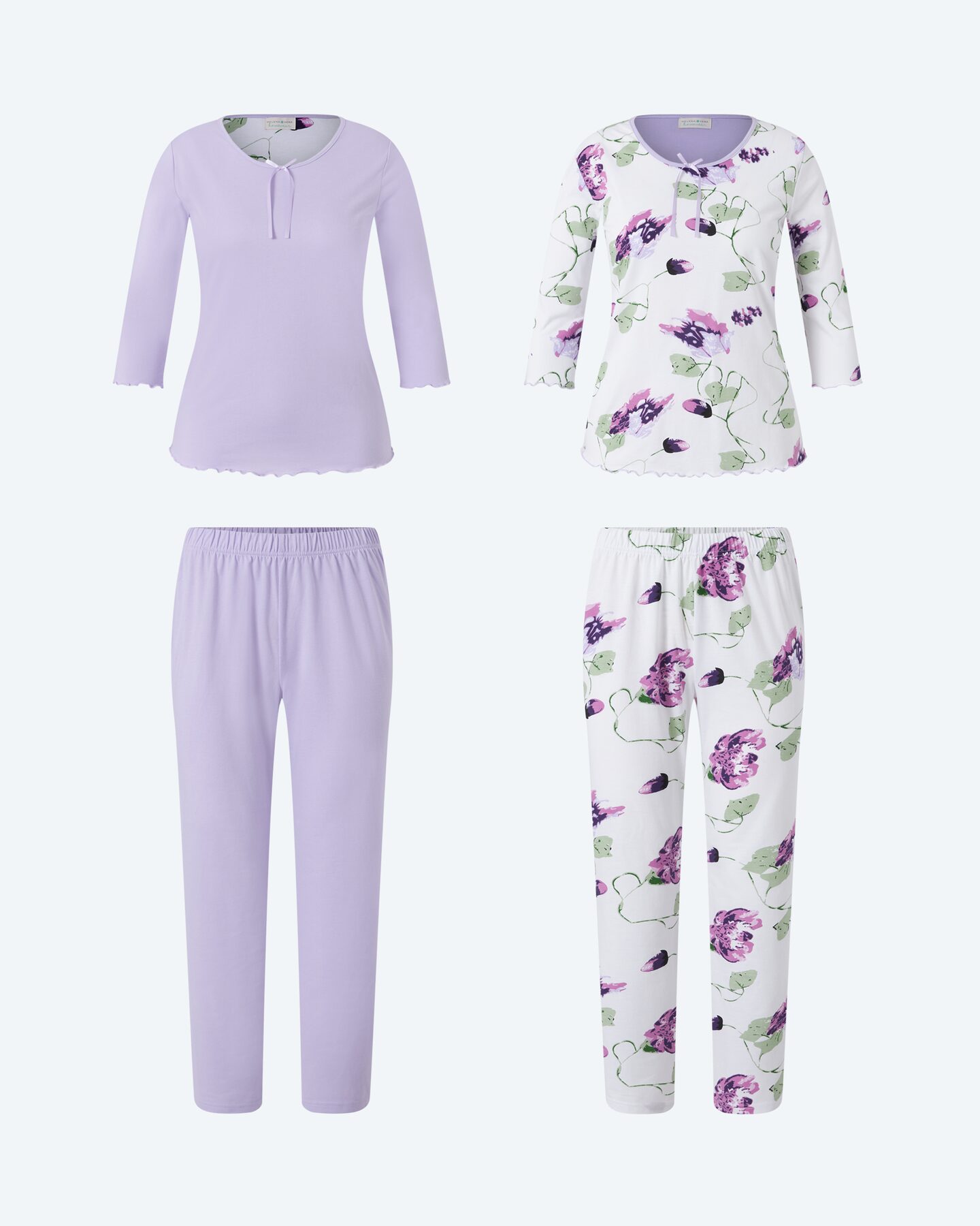 Produktabbildung für Pyjama mit Dekoschleife, Doppelpack