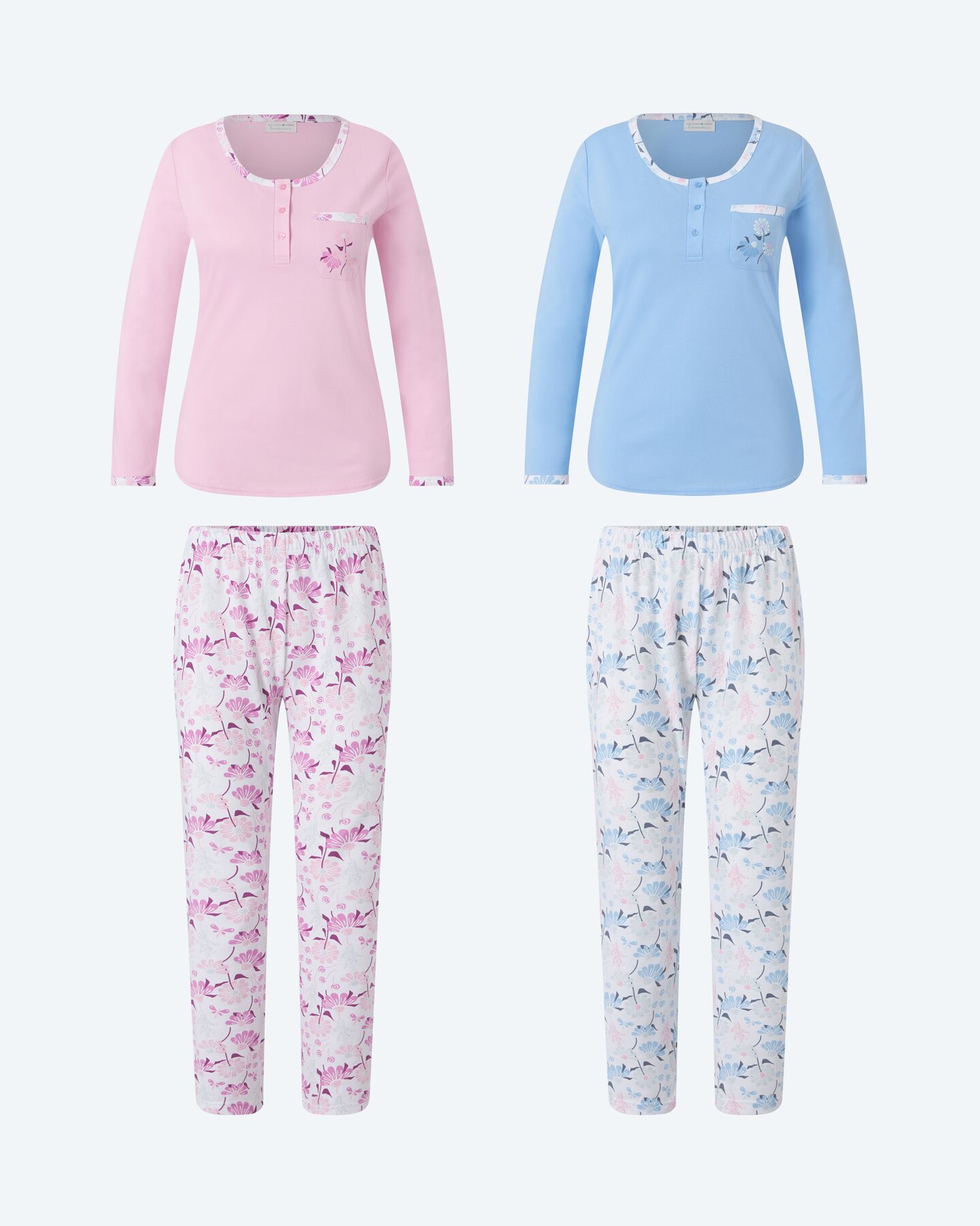 Produktabbildung für Pyjama in Pastell, Doppelpack