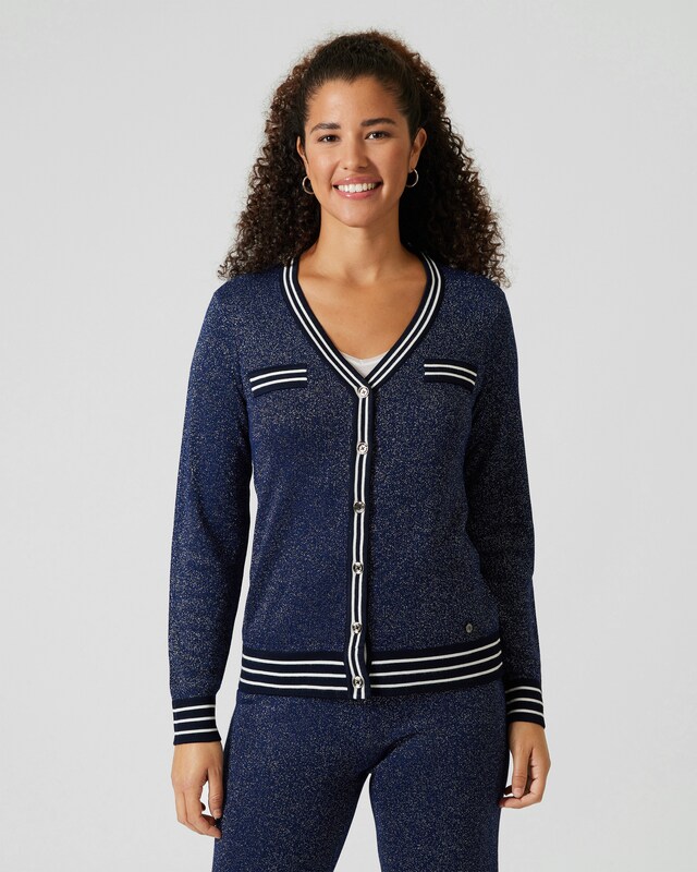 Cardigan mit Glanzgarn