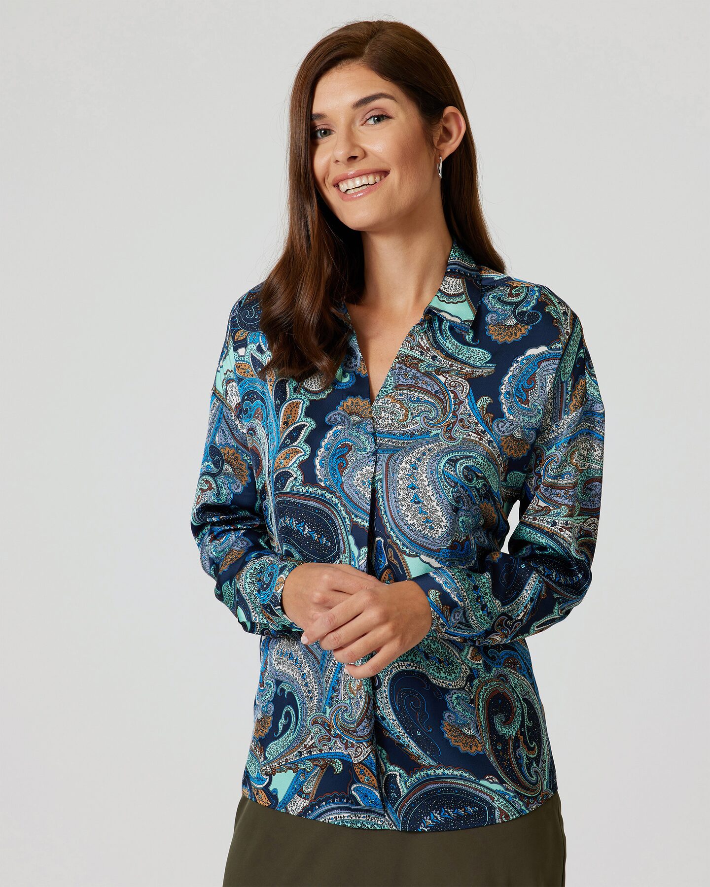 Produktabbildung für Bluse mit Paisley-Druck