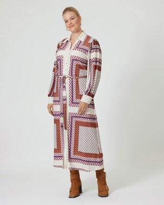 Hemdblusenkleid mit Print