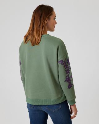 Sweatshirt mit Blumenemblem