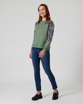 Sweatshirt mit Blumenemblem
