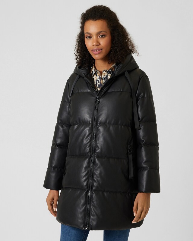 Steppjacke aus veganem Leder