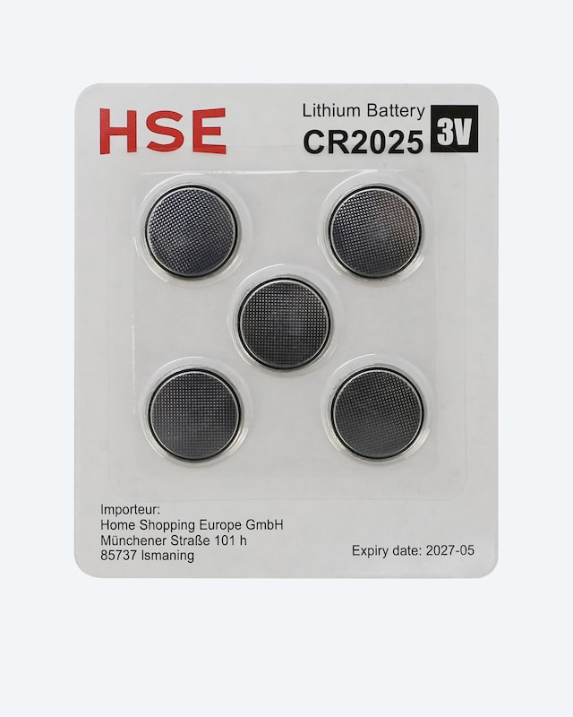 Produktabbildung für Batterienset CR2025 für Fernbedienung, 5tlg.
