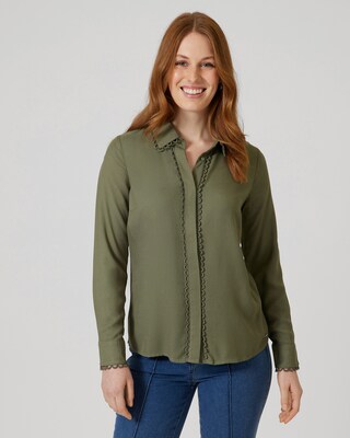 Bluse mit Häkelspitze