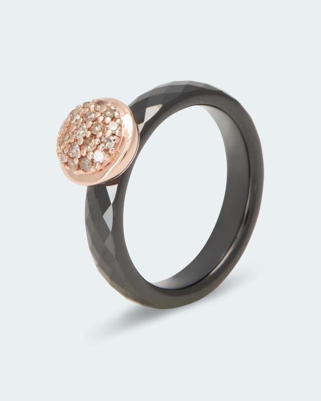 Produktabbildung für Keramik-Ring mit Diamanten