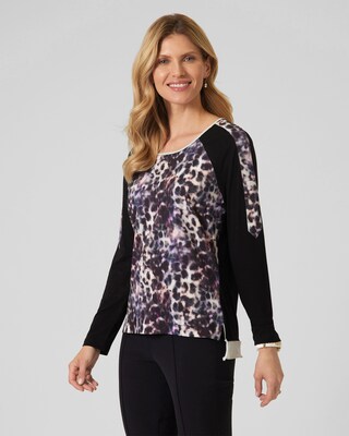 Shirt mit Print-Einsätzen