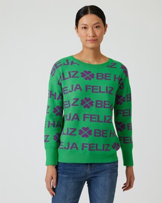 Strickpullover "Seja Feliz"