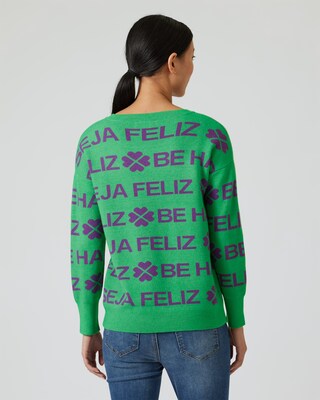 Strickpullover "Seja Feliz"