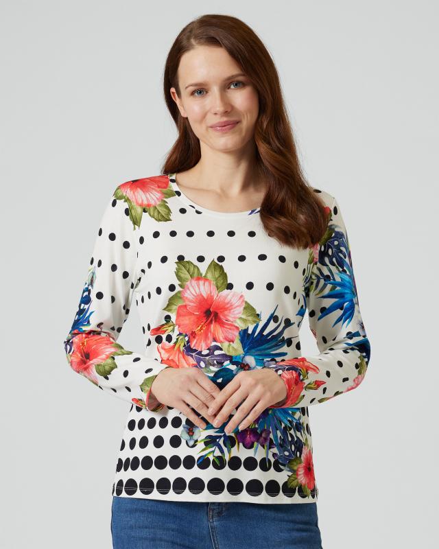 Shirt "Flowers and Dots"