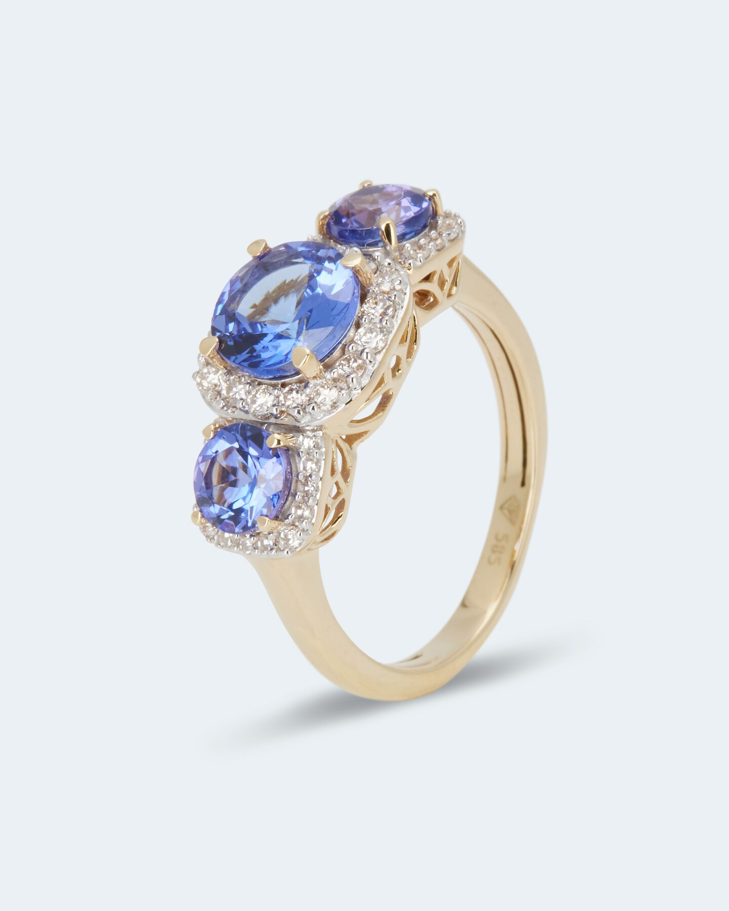 Produktabbildung für Ring mit Tansanit AAAA & Brillanten