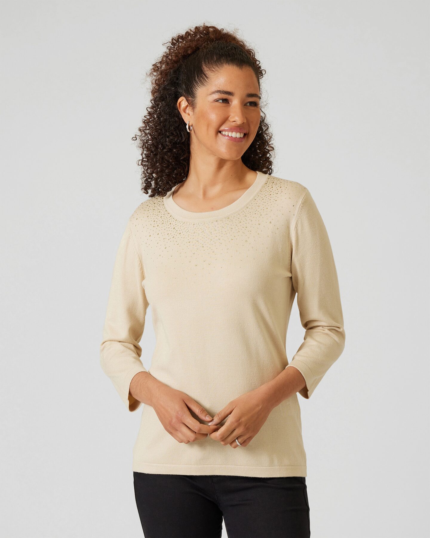Produktabbildung für Pullover mit Strassdekor
