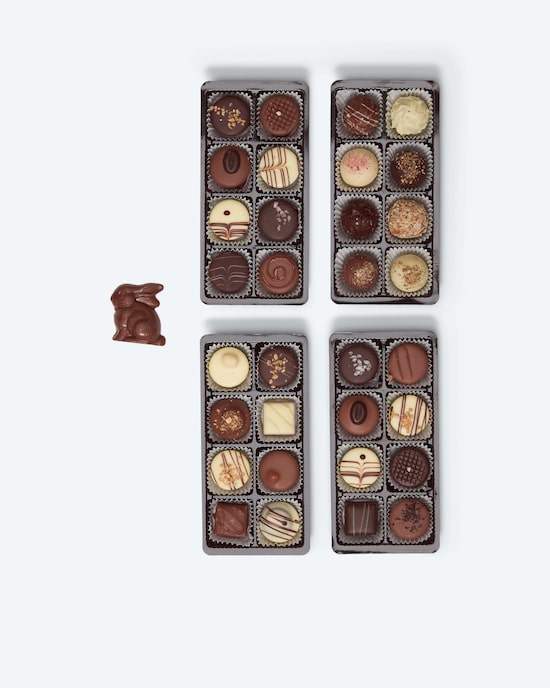 Produktabbildung für Pralinen-Probierset & Schokohase