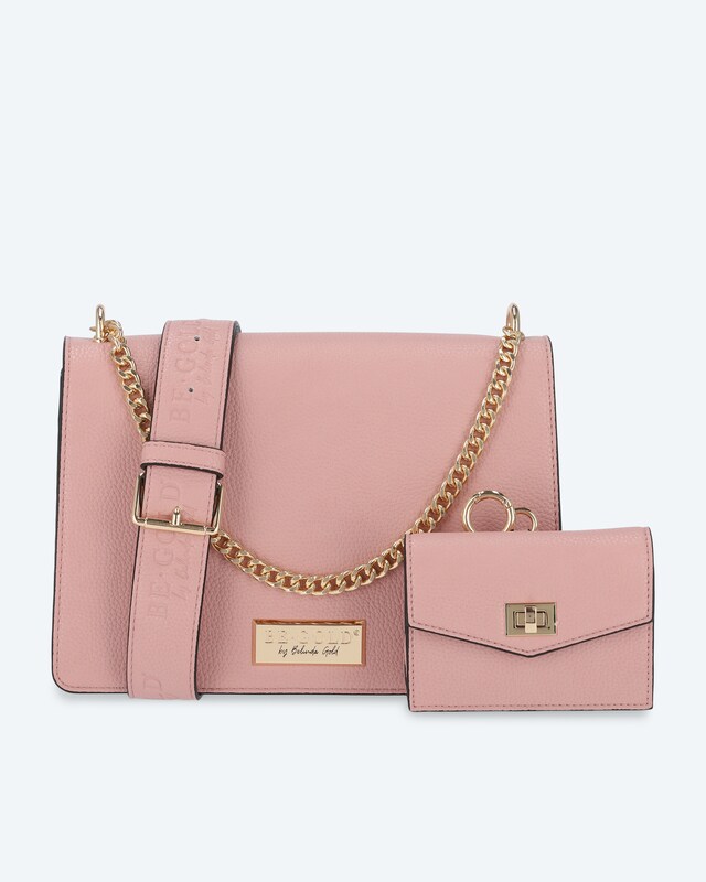 Überschlagtasche mit Ketten-Applikation