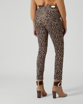 Cord-Schlupfhose mit Druck