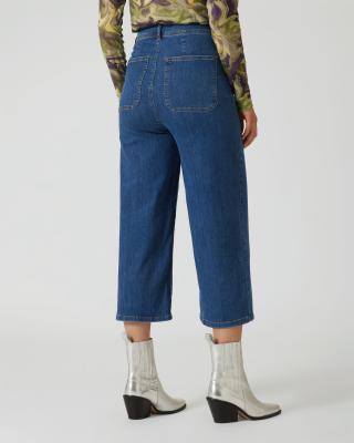 Jeans-Culotte mit Taschen
