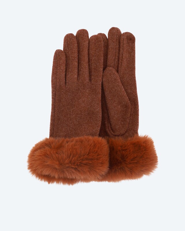 Handschuhe mit Webpelzrand