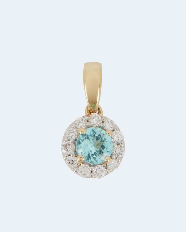 Anhänger mit Paraiba-Turmalin und Brillant