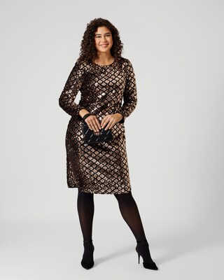 Samtkleid mit Pailletten