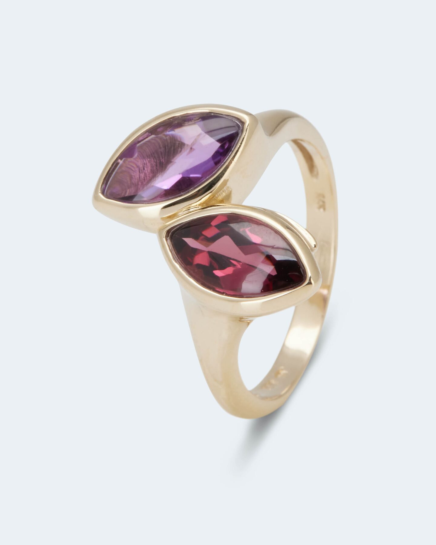 Produktabbildung für Ring mit Rhodolith & Amethyst