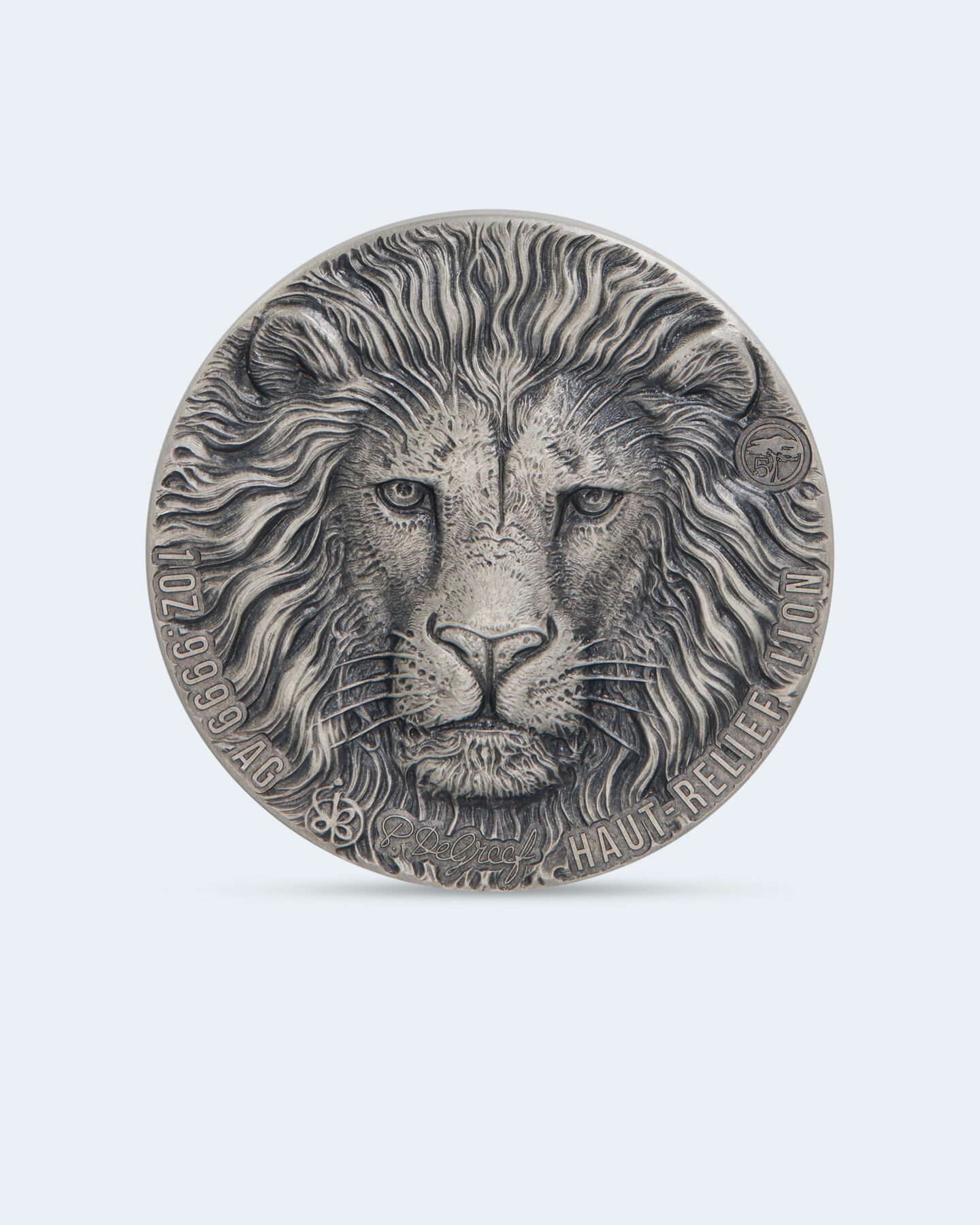 Produktabbildung für Silbermünze de Greef Premium Edition Löwe