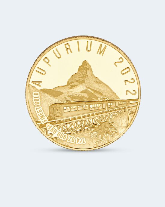 Produktabbildung für Aupurium Goldmünze - Bahn vor Matterhorn