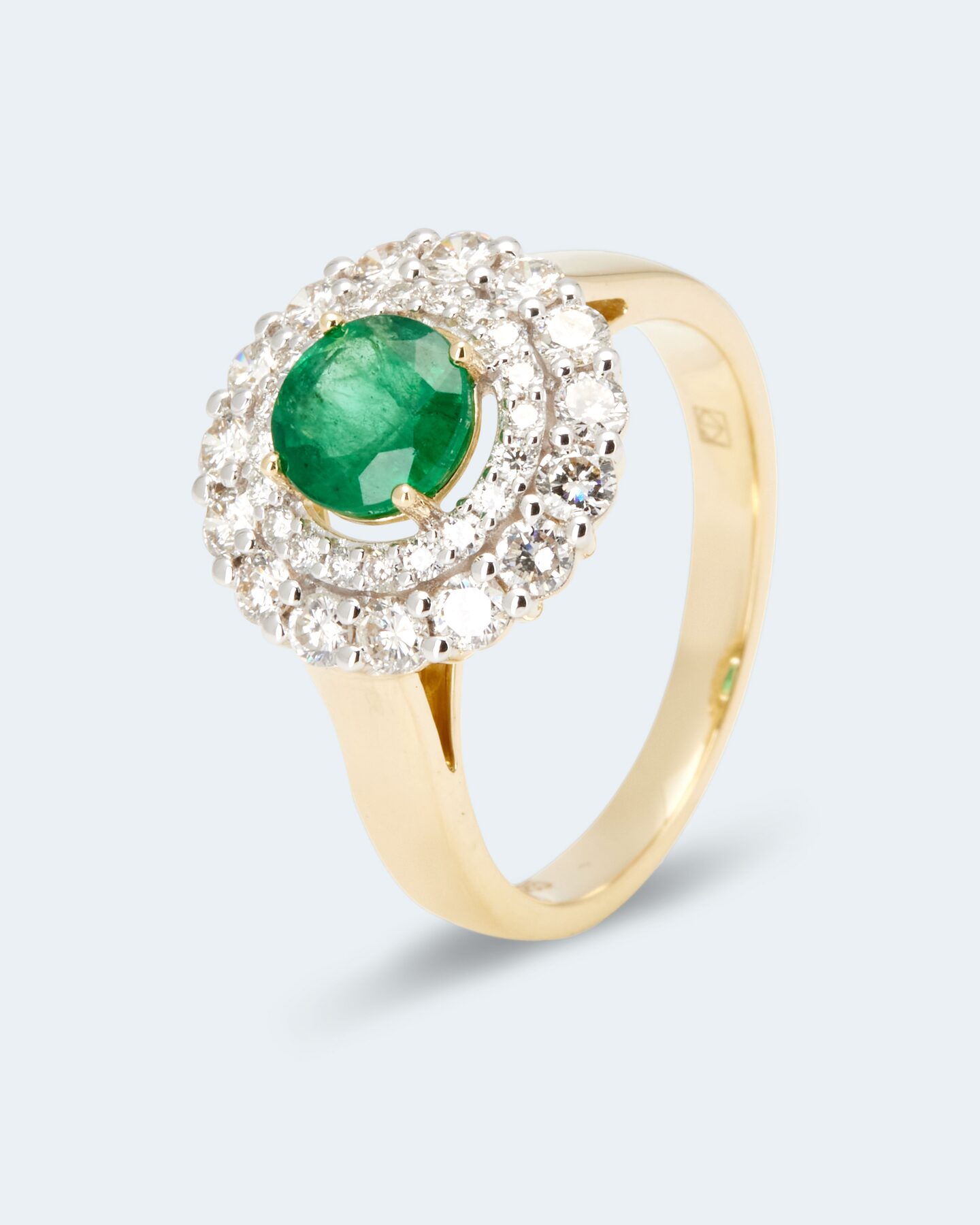 Produktabbildung für Ring mit Smaragd & Brillanten