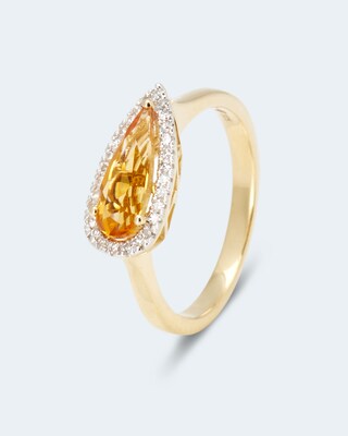 Ring mit Citrin & Diamanten